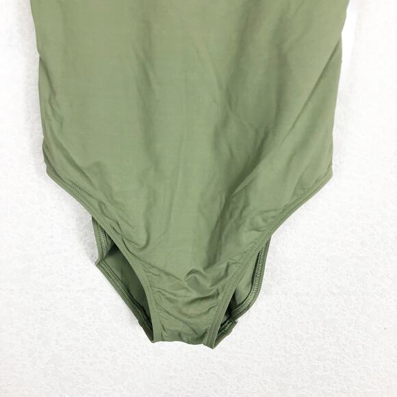 NWT Athleta Palm One Piece Swimsuit Small Green Strappy Back Modest Coverage - Picture 9 of 14